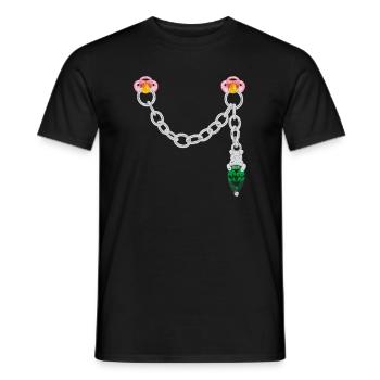Silberner Steckverbinder - Männer T-Shirt - Schwarz - Vorne - AI Model Male 178 light (178cm)