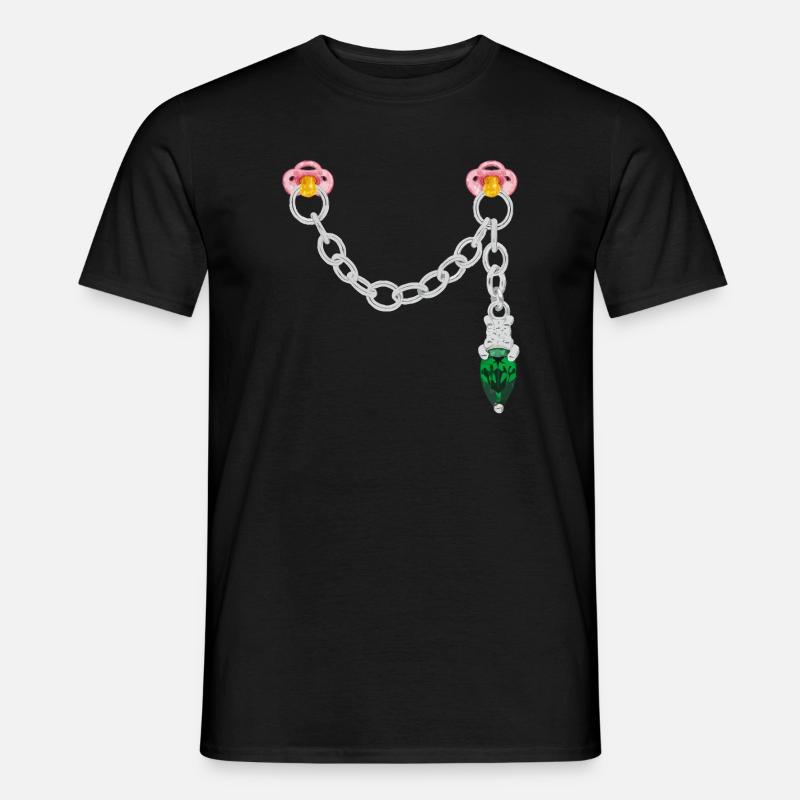 Silberner Steckverbinder - Männer T-Shirt - Schwarz