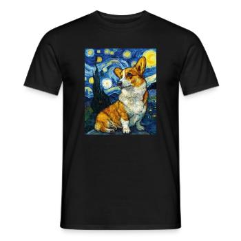 Corgi gallois Pembroke - T-shirt homme - noir - Devant - AI Model Male 178 light (178cm)
