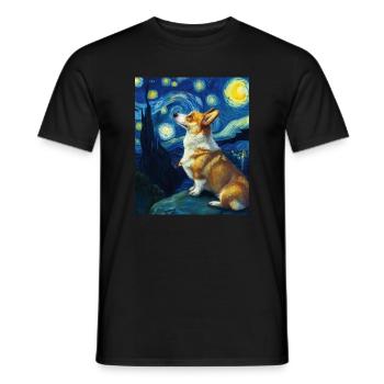 Corgi gallois Pembroke - T-shirt homme - noir - Devant - AI Model Male 178 light (178cm)