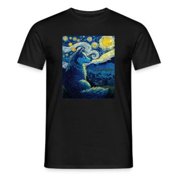 Wolf - Männer T-Shirt - Schwarz - Vorne - AI Model Male 178 light (178cm)