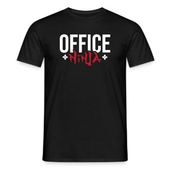 Office Ninja - Men's T-Shirt - black - Front - AI Model Male 178 light (178cm)