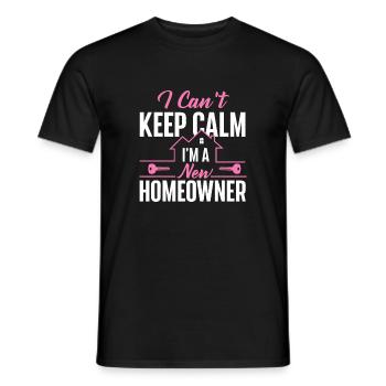Nouveau propriétaire n’arrive pas à rester calme Shirt - T-shirt homme - noir - Devant - AI Model Male 178 light (178cm)