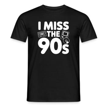 I Miss the 90s - Men's T-Shirt - black - Front - AI Model Male 178 light (178cm)