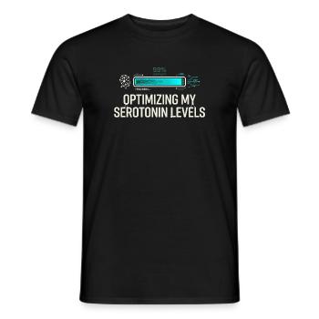Serotonin Optimizing - Men's T-Shirt - black - Front - AI Model Male 178 light (178cm)