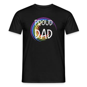 Proud Dad LGBTQ Rainbow Family - Men's T-Shirt - black - Front - AI Model Male 178 light (178cm)