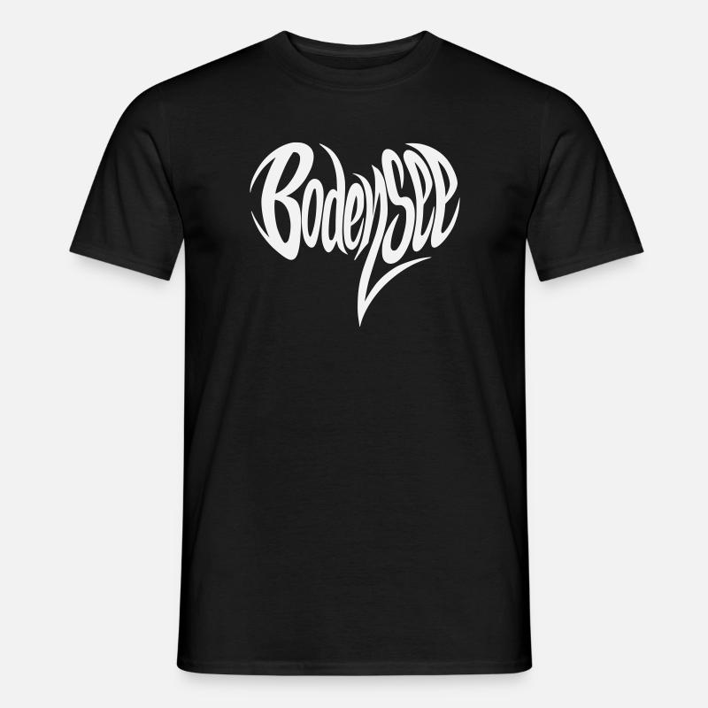 Lake Constance Flowing Lettering - Men's T-Shirt - black