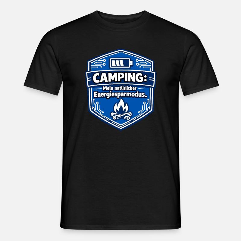 Camping energy saving mode - Men’s T-shirt - black