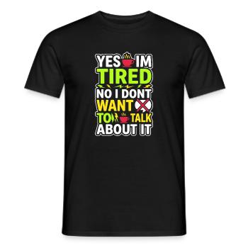 Night Shift Nurse, Tired - Men's T-Shirt - black - Front - AI Model Male 178 light (178cm)