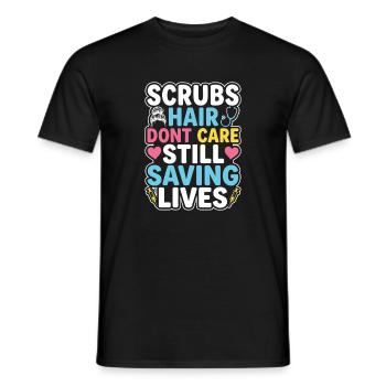Night Shift Nurse, Tired - Men's T-Shirt - black - Front - AI Model Male 178 light (178cm)
