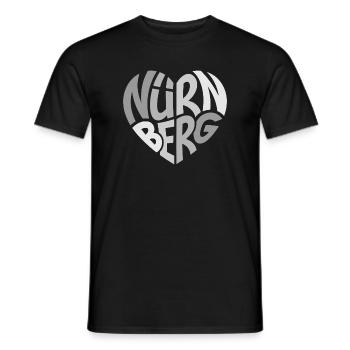 Nuremberg Heart Graffiti Typo - Men's T-Shirt - black - Front - AI Model Male 178 light (178cm)