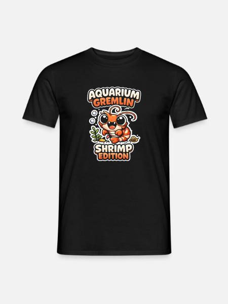 Aquarium-Gremlin | Garnelen Hobby - Männer T-Shirt - Schwarz