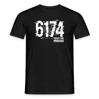 6174 Mathématiques du bug constant de Kaprekar - T-shirt homme - noir - Devant - AI Model Male 178 light (178cm)
