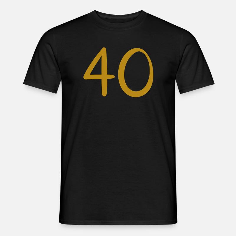 40 - Männer T-Shirt - Schwarz
