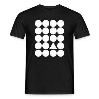 Geometrischer Rasterdreieckakzent - Männer T-Shirt - Schwarz - Vorne - AI Model Male 178 light (178cm)