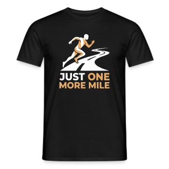 Just One More Mile Laufsport Motiv - Männer T-Shirt - Schwarz - Vorne - AI Model Male 178 light (178cm)