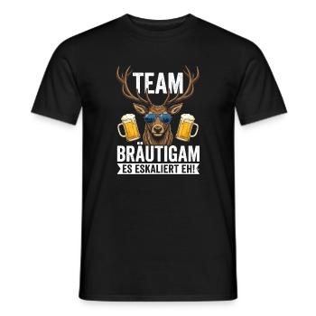 Team Bräutigam Es Eskaliert Eh - Männer T-Shirt - Schwarz - Vorne - AI Model Male 178 light (178cm)