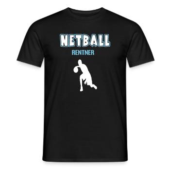 Retraite des joueurs de netball netball - T-shirt homme - noir - Devant - AI Model Male 178 light (178cm)