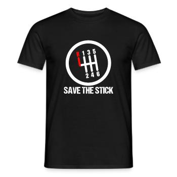 Save the Stick Gear Shift - Men's T-Shirt - black - Front - AI Model Male 178 light (178cm)