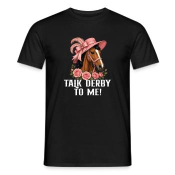 Thoroughbred Derby Horse Racing Racetrack - Men's T-Shirt - black - Front - AI Model Male 178 light (178cm)