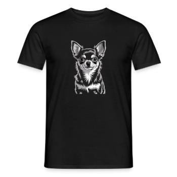 Chihuahua - Men's T-Shirt - black - Front - AI Model Male 178 light (178cm)