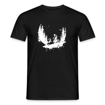 Dessin VTT - T-shirt homme - noir - Devant - AI Model Male 178 light (178cm)