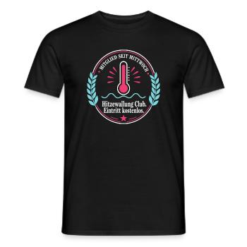 Hitzewallung Club — Mitglied seit Mittwoch - Männer T-Shirt - Schwarz - Vorne - AI Model Male 178 light (178cm)