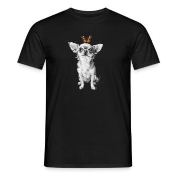 Chihuahua Butterfly Street Art Motif - Men's T-Shirt - black - Front - AI Model Male 178 light (178cm)