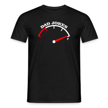 Dad Jokes Meter Tee Design - Men's T-Shirt - black - Front - AI Model Male 178 light (178cm)