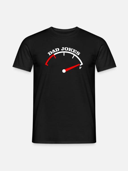 Dad Jokes Meter Tee Design - Men's T-Shirt - black