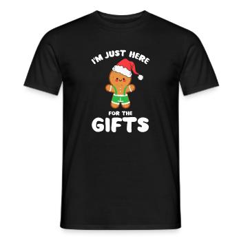 Lebkuchen-Weihnachtsmann-Geschenk-Tee - Männer T-Shirt - Schwarz - Vorne - AI Model Male 178 light (178cm)