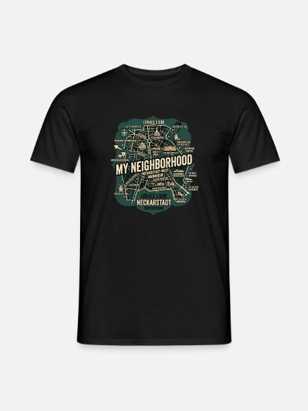 Mannheim Neckarstadt - Männer T-Shirt - Schwarz