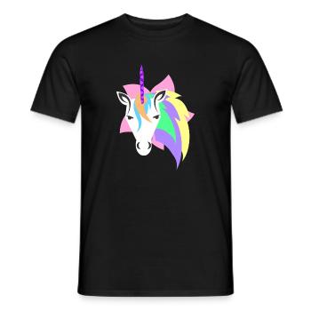 Introvertiertes Einhorn – Leave Me Alone - Männer T-Shirt - Schwarz - Vorne - AI Model Male 178 light (178cm)