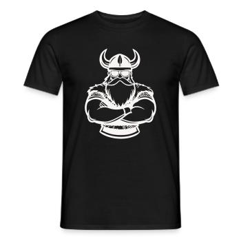 Viking Kraft Crossed Arms - Men's T-Shirt - black - Front - AI Model Male 178 light (178cm)
