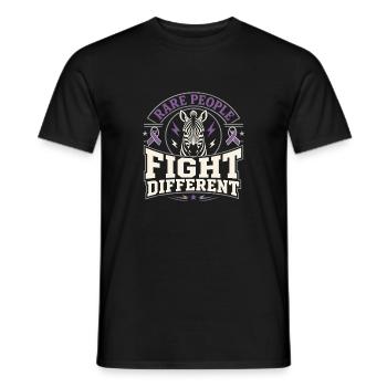 Eds-bewusstsein Ehlers-danlos Zebra-krieger - Männer T-Shirt - Schwarz - Vorne - AI Model Male 178 light (178cm)