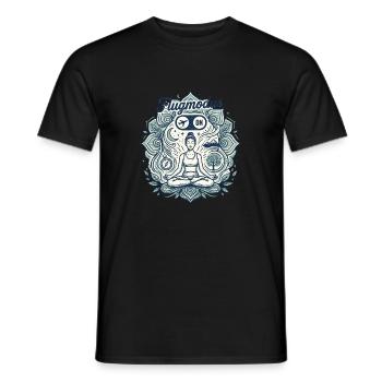 Meditation Flugmodus - Männer T-Shirt - Schwarz - Vorne - AI Model Male 178 light (178cm)