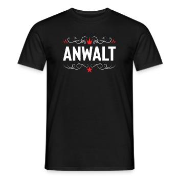 Lawyer profession - Men's T-Shirt - black - Front - AI Model Male 178 light (178cm)