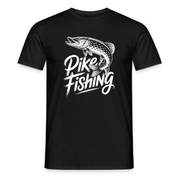 Pike Fishing - Men's T-Shirt - black - Front - AI Model Male 178 light (178cm)