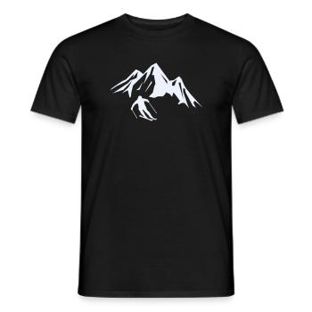 Gipfelabenteuer Skifahrer Silhouette - Männer T-Shirt - Schwarz - Vorne - AI Model Male 178 light (178cm)