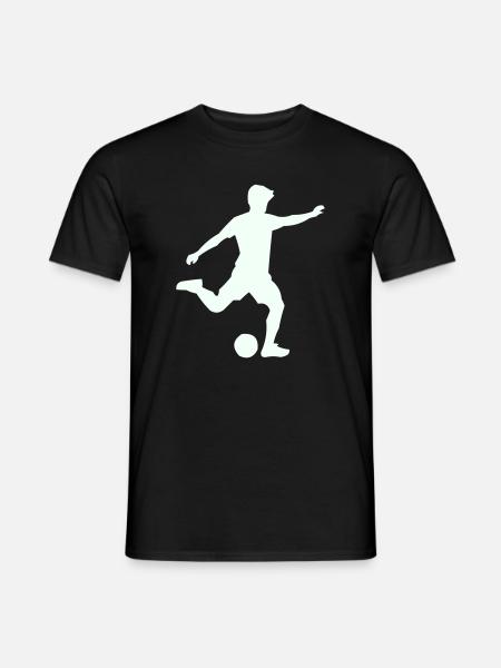 Foosball silhouette in jump - Men's T-Shirt - black