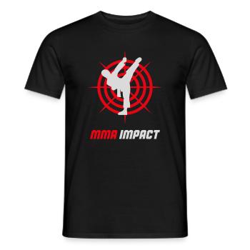 MMA Fight Impact Emblem  - Men's T-Shirt - black - Front - AI Model Male 178 light (178cm)