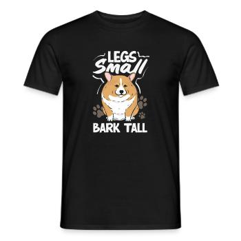 Short Legs, Tall Setting, Corgi - Men's T-Shirt - black - Front - AI Model Male 178 light (178cm)