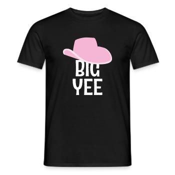 Big Yee Pink Cowboyhut - Männer T-Shirt - Schwarz - Vorne - AI Model Male 178 light (178cm)