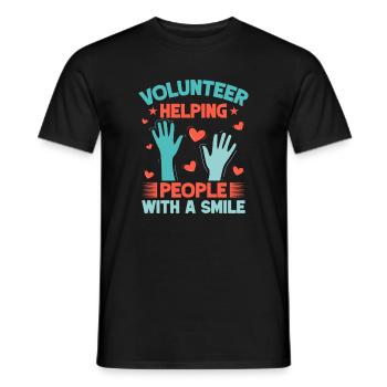 Volunteer Appreciation Helping People With Smile - Men's T-Shirt - black - Front - AI Model Male 178 light (178cm)