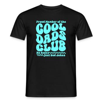 Cool Dads Club - Papa Vatertag Geschenk - Männer T-Shirt - Schwarz - Vorne - AI Model Male 178 light (178cm)