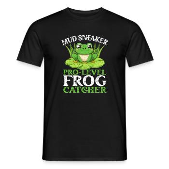 Frog Catcher Mud Sneaker Pro Niveau Grenouille - T-shirt homme - noir - Devant - AI Model Male 178 light (178cm)