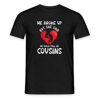 T-shirt graphique cœur de Cousins Breakup - T-shirt homme - noir - Devant - AI Model Male 178 light (178cm)