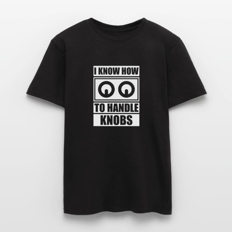 Handle knobs Tontechniker Toningenieur Männer T-Shirt
