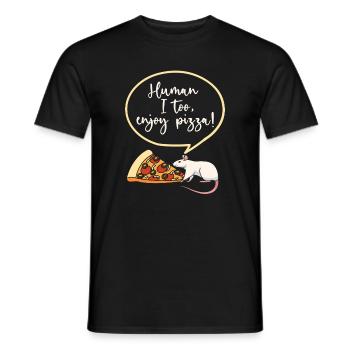 Rat, house rat, rat owner, rat lover - Men's T-Shirt - black - Front - AI Model Male 178 light (178cm)