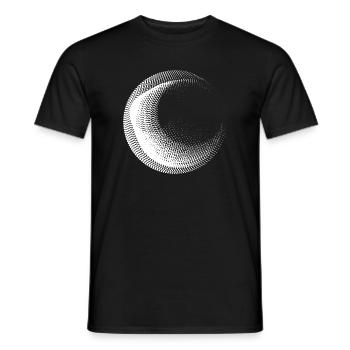 circles dots design - Men's T-Shirt - black - Front - AI Model Male 178 light (178cm)